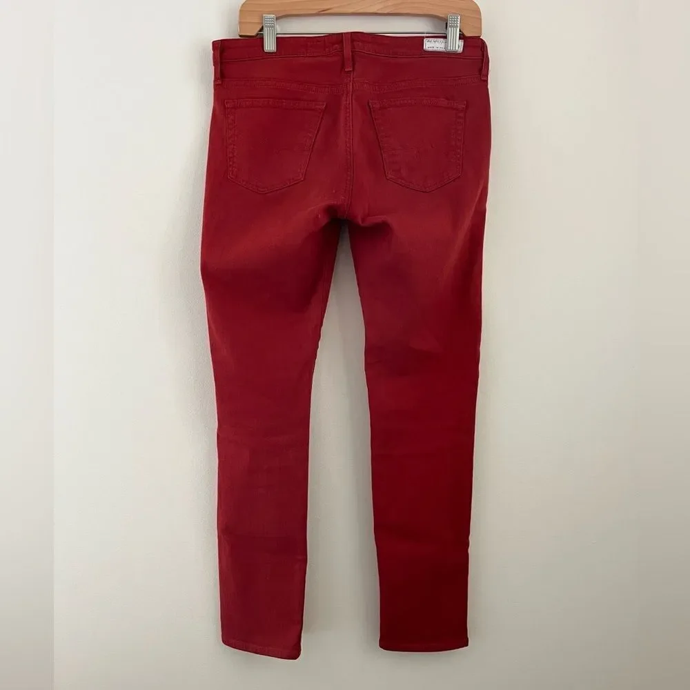 AG The Stevie Ankle Slim Straight Rust Jeans | Size 28R